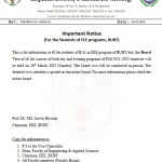 Important Notice(For the Students of EEE programs, BUBT)