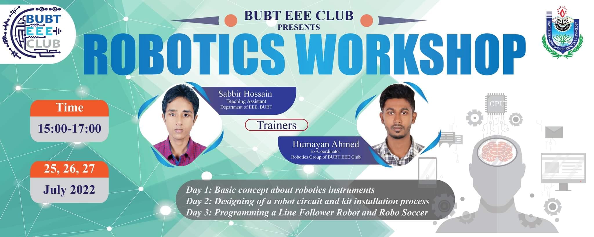 Robotics Workshop 2022 July 25-27,